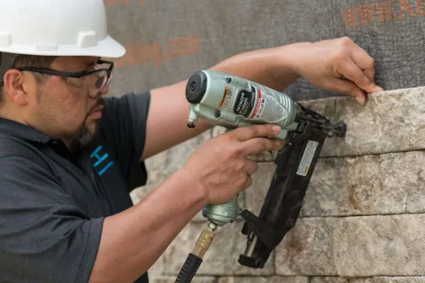 nailable stone wall installation